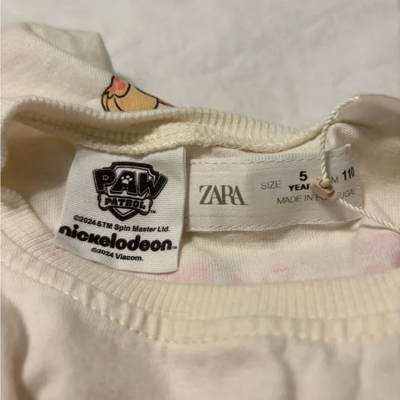 Zara Cream Paw Patrol Kids Shirt - Picture 2 of 4